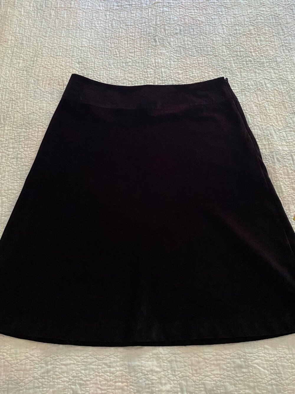Merona Black Velvet A-Line Midi Skirt Vintage Inspired - Women's size 16